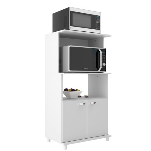 Mueble Multiuso Cocina De Madera Dallas 2 Puertas Blanco