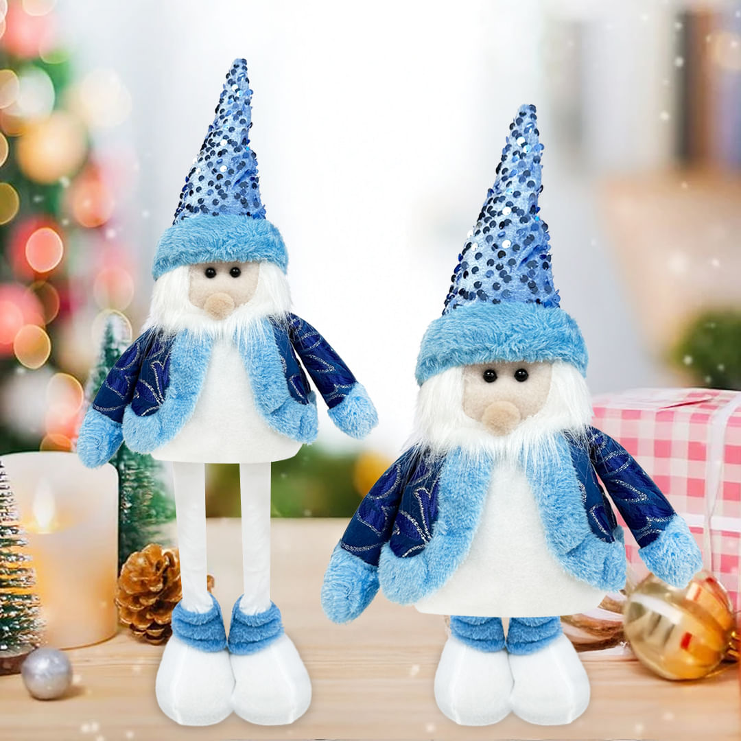 Papá Noel MuÃ±ecos De Navidad Azules Decoración MuÃ±eco De Navidad