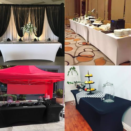 Mantel Rectangular Para Mesas  180 x 74 cm Negro