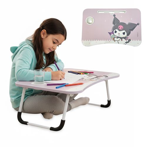 Mesa Plegable Infantil Notebook Kuromi Lila