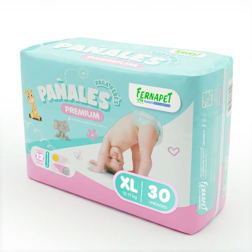 Pañales Premium Para Bebé Fernapet 30 Unidades Talla XL