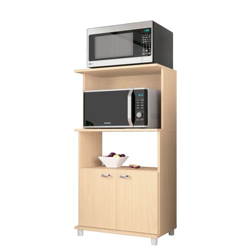 Mueble Multiuso Cocina De Madera Dallas 2 Puertas Naturale