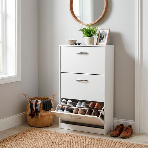 Mueble Zapatera Zapatero Organizador 18 Pares Blanco
