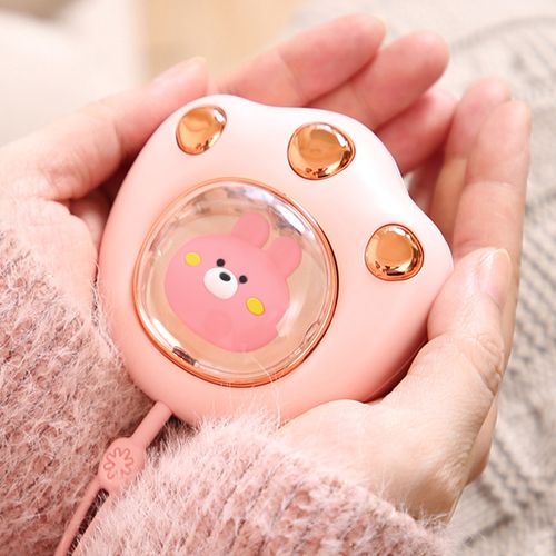 Calentador de Manos Diseño Huella de Gatos USB Rosa