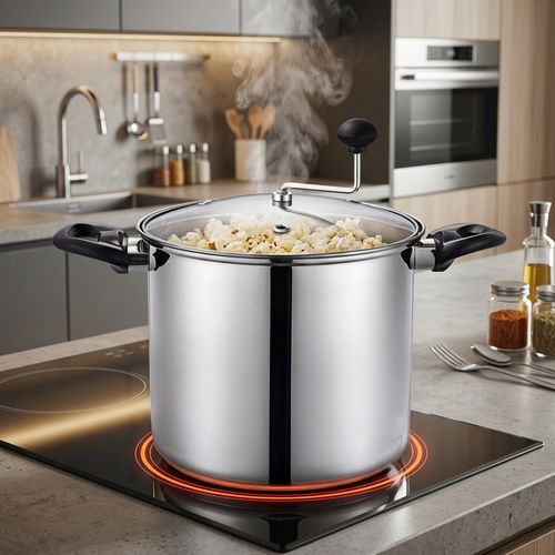 Olla De Cabritas Acero Inoxidable Popcorn Palomitas de Maíz 4.5L