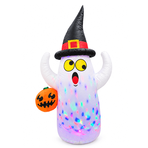 Fantasma Inflable Luz Multicolor Decorativo Halloween 150cm